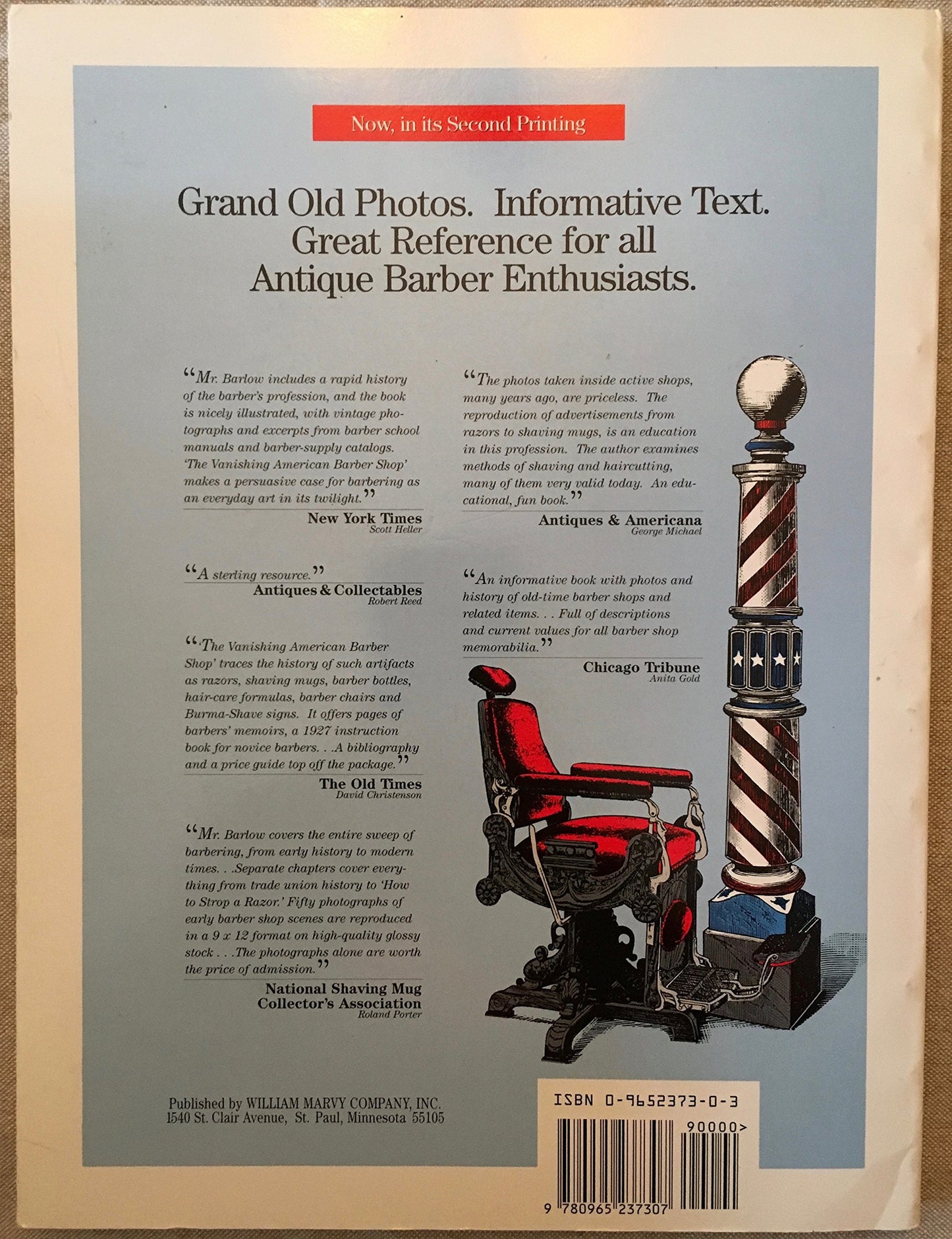The Vanishing American Barber Shop: An Illustrated History of Tonsorial Art, 1860-1960