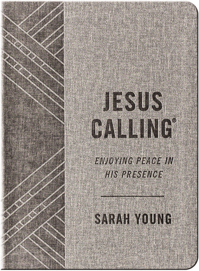 Jesus Calling, Textured Gray Leathersoft, with Full Scriptures: Enjoying Peace in His Presence (A 365-Day Devotional)
