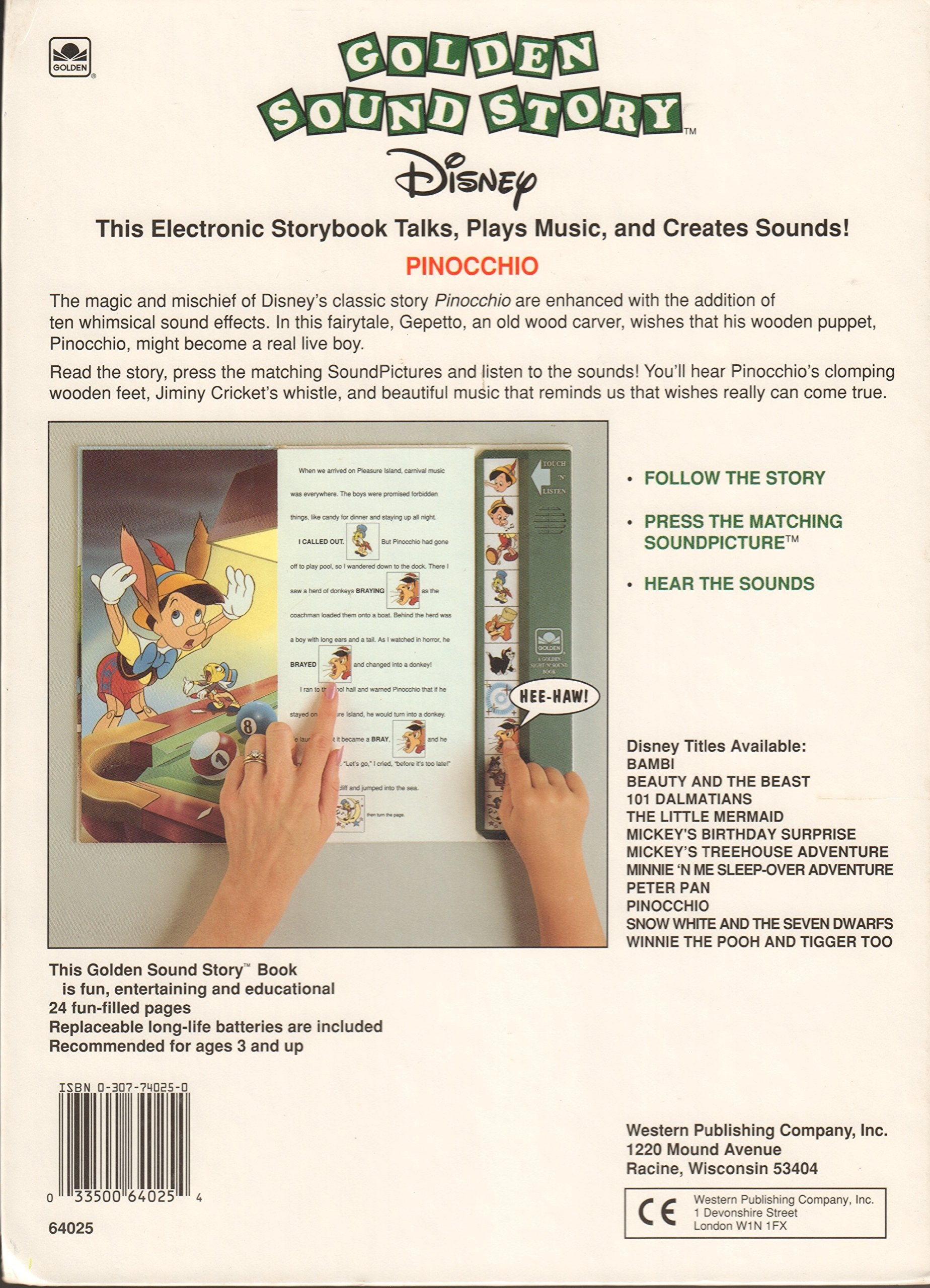 Pinocchio (A Golden Sight and Sound Book)