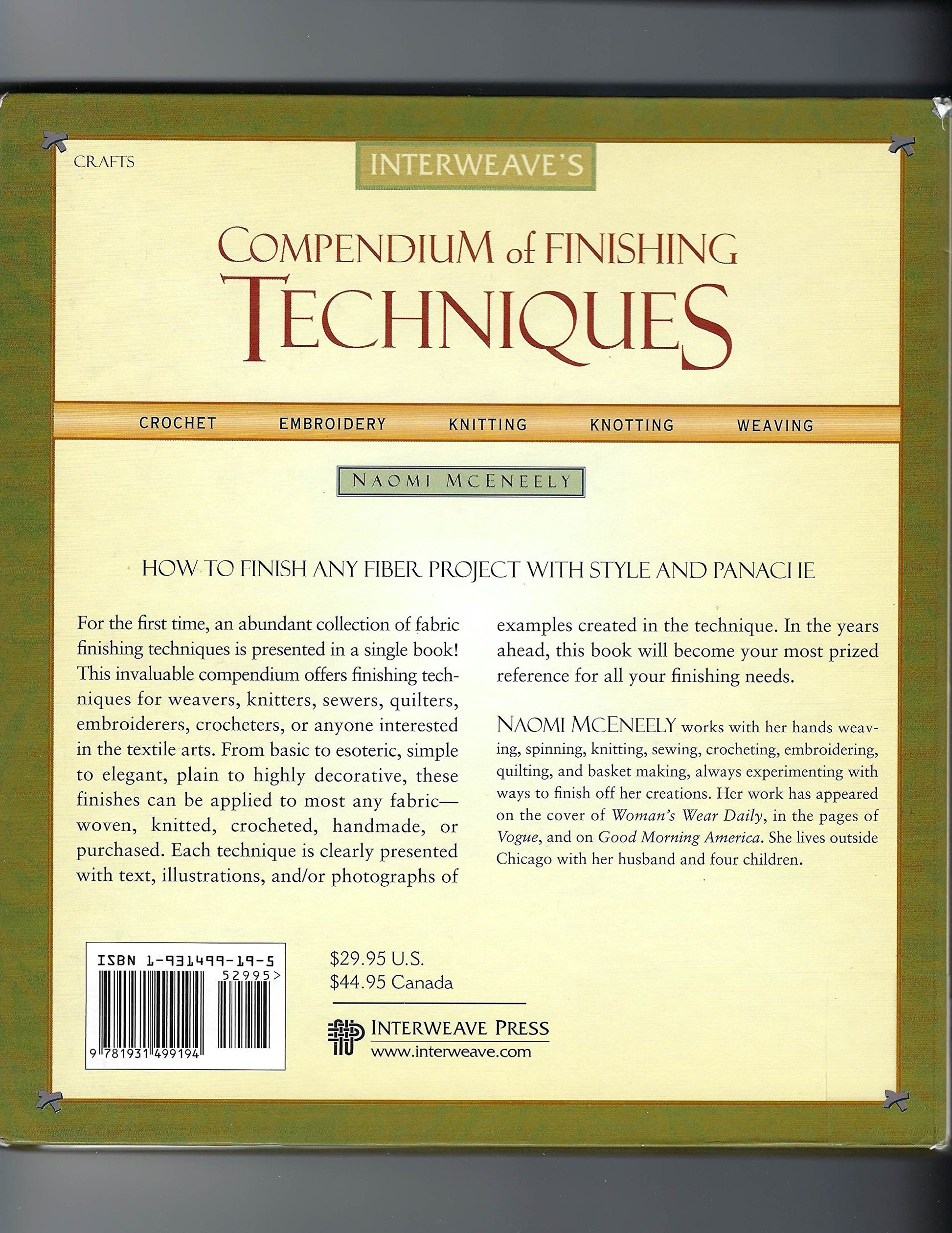 Interweave's Compendium of Finishing Techniques