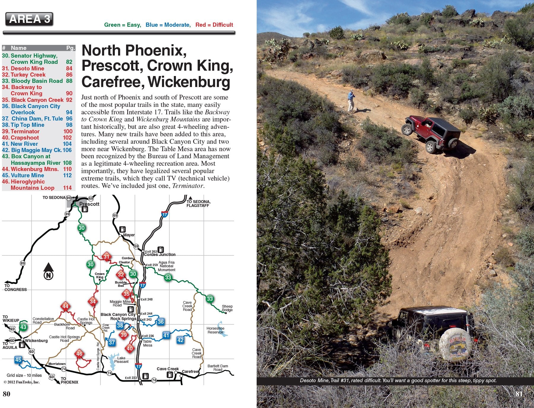 Guide to Arizona Backroads & 4-Wheel-Drive Trails: Easy, Moderate, Difficult