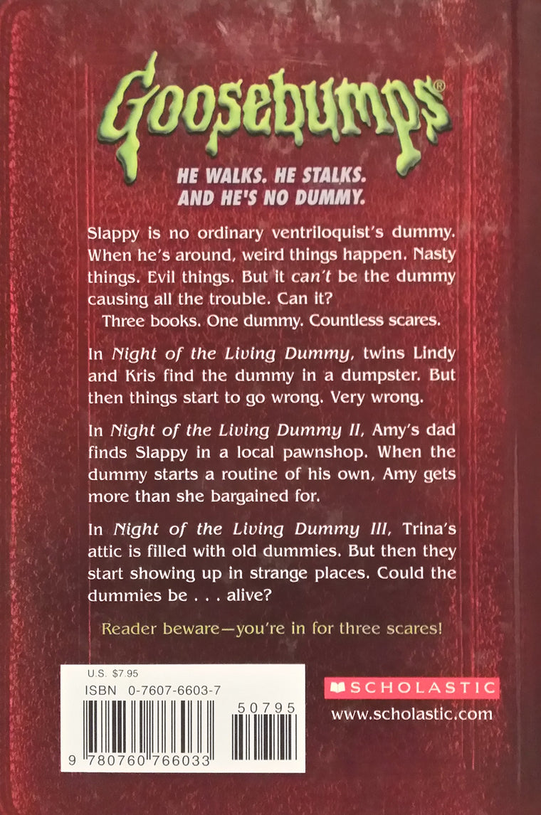Goosebumps Living Dummy Collection — back cover