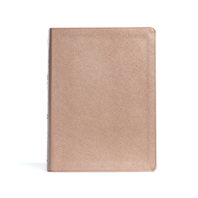 CSB Study Bible, Rose Gold LeatherTouch, Red Letter Edition with Study Notes, Commentary, Illustrations, Articles, and Easy-to-Read Font - Christian Standard Bible