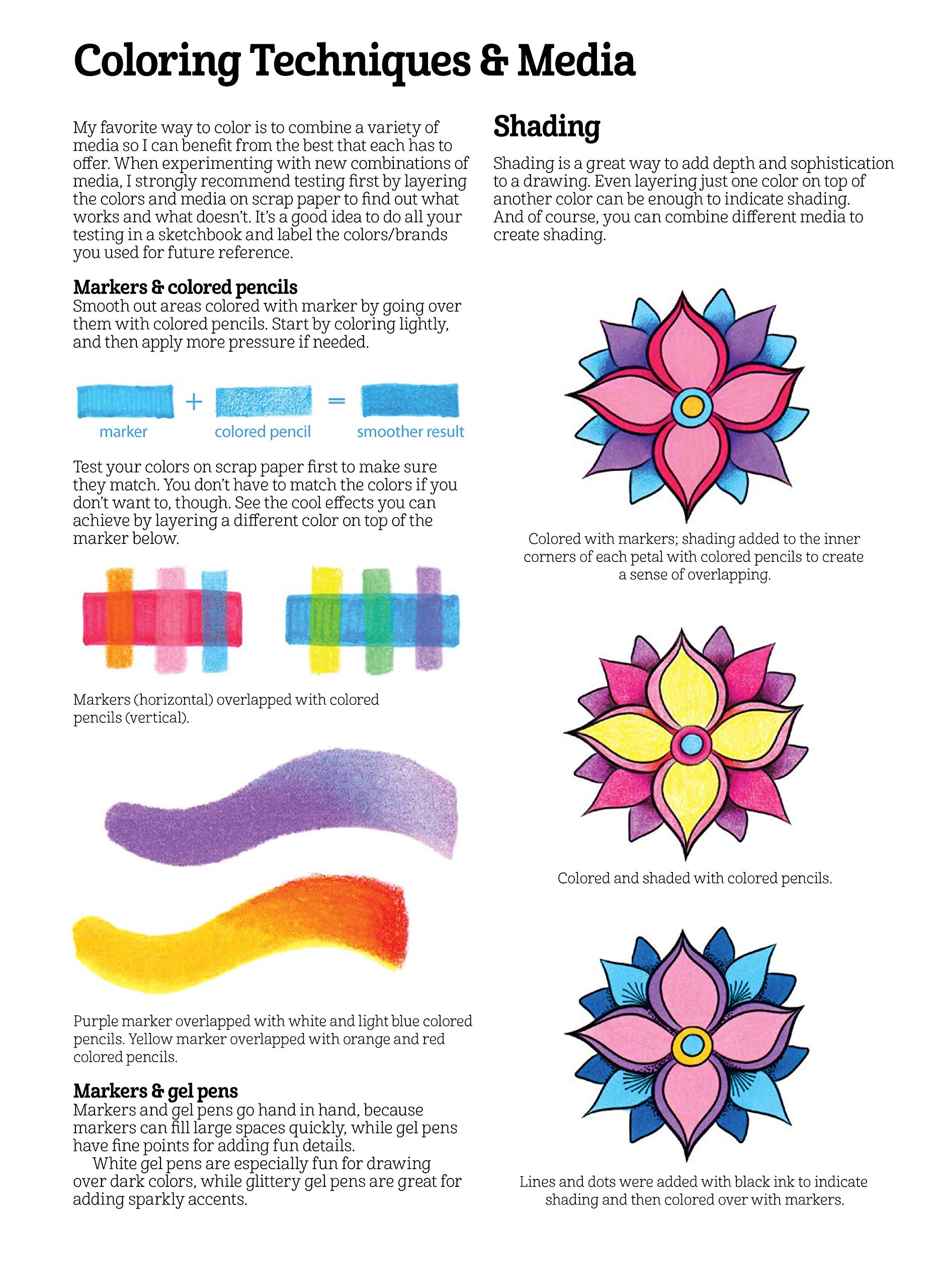 Fun & Funky Coloring Book Treasury: Designs to Energize and Inspire (Design Originals) 208 Pages with 96 Groovy One-Side-Only Designs on Extra-Thick Perforated Paper in a Handy Spiral Lay-Flat Binding
