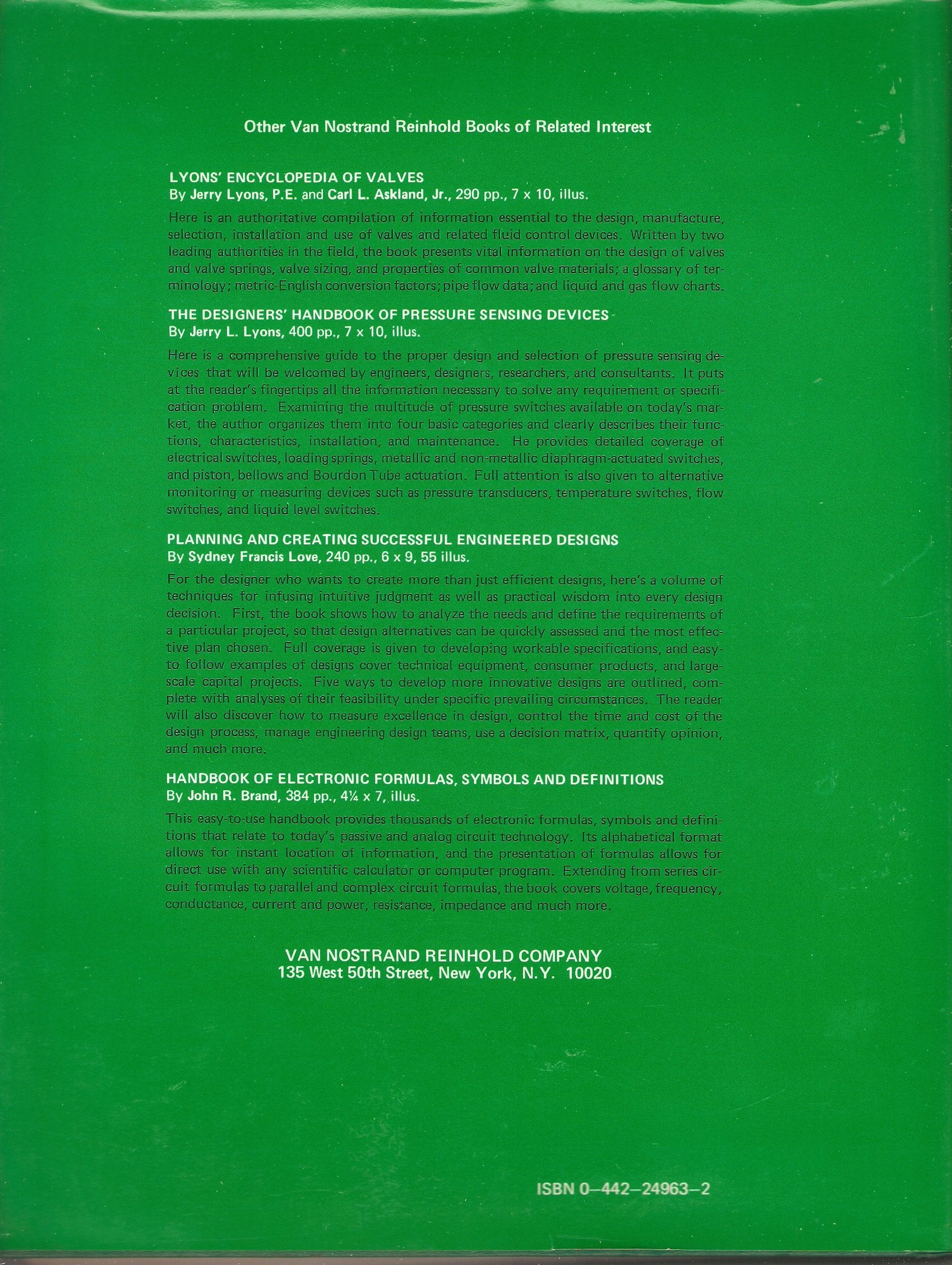 Lyons' Valve Designer's Handbook