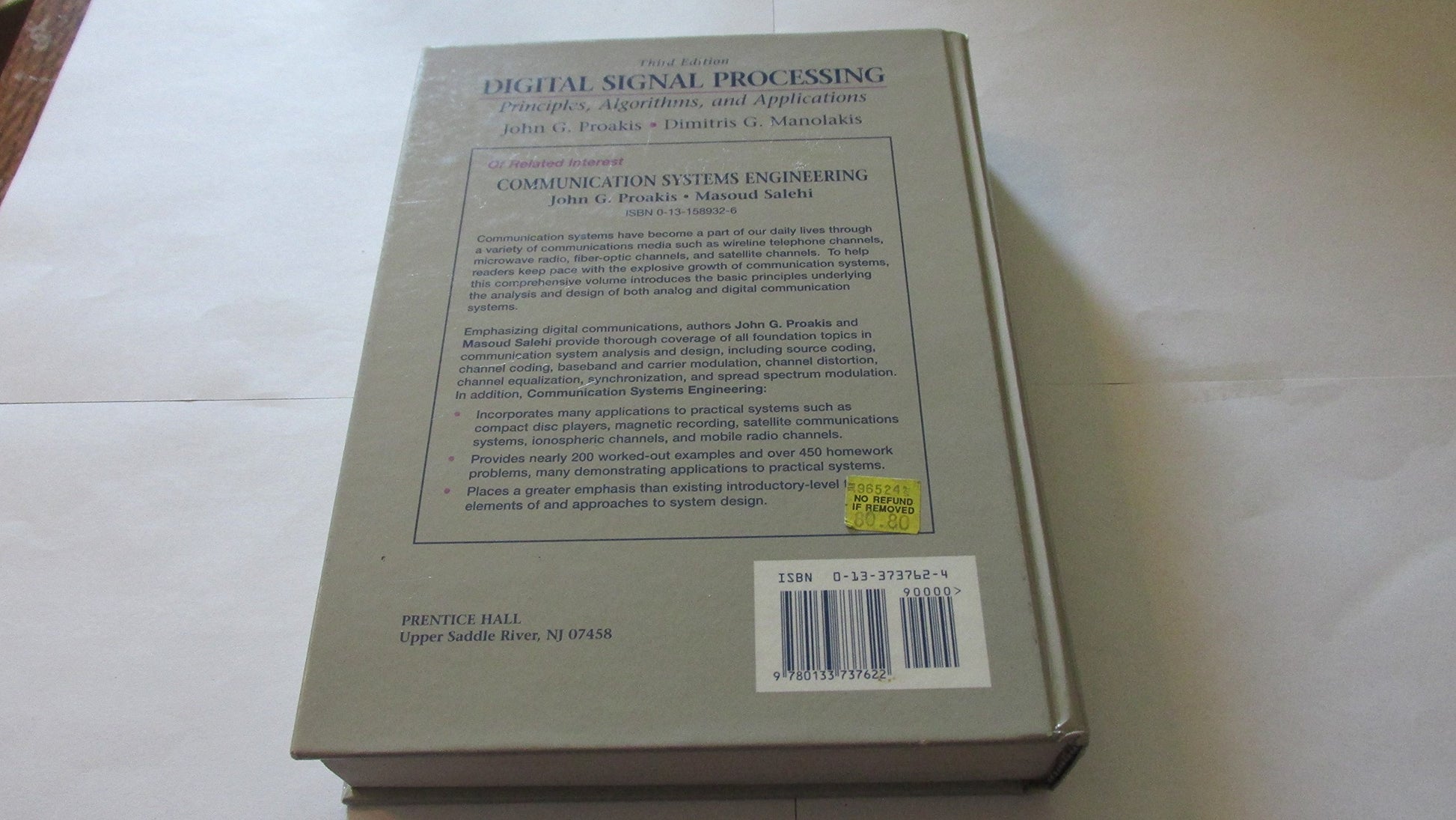 Digital Signal Processing: Principles, Algorithms and Applications (3rd Edition)