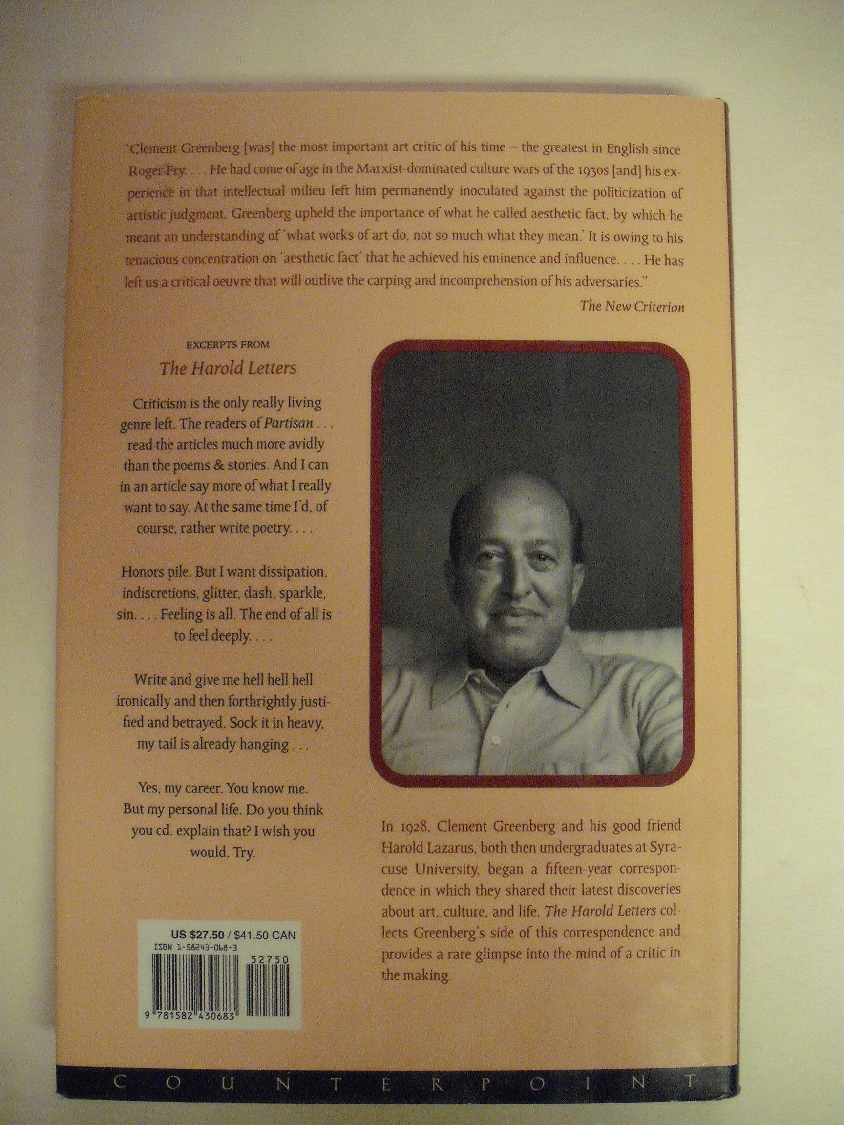 The Harold Letters 1928-1943: The Making of an American Intellectual