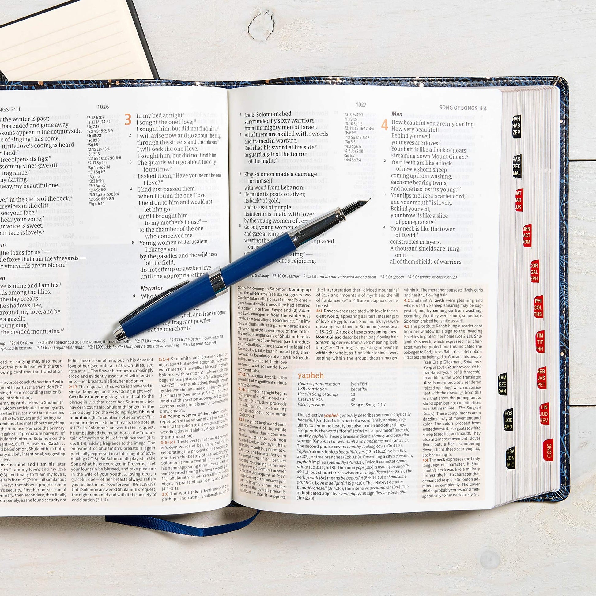 CSB Study Bible, Navy LeatherTouch, Indexed, Red Letter, Study Notes and Commentary, Illustrations, Articles, Word Studies, Outlines, Timelines, Easy-to-Read Bible Serif Type