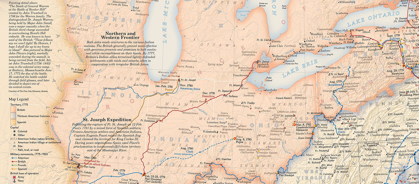 Battles of the Revolutionary War Map