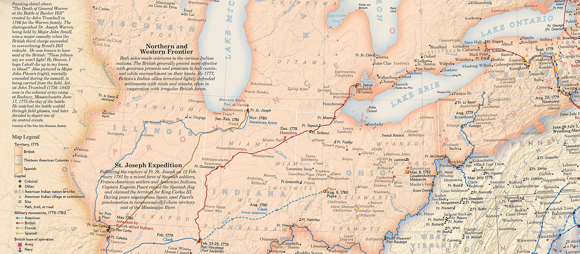 Battles of the Revolutionary War Map