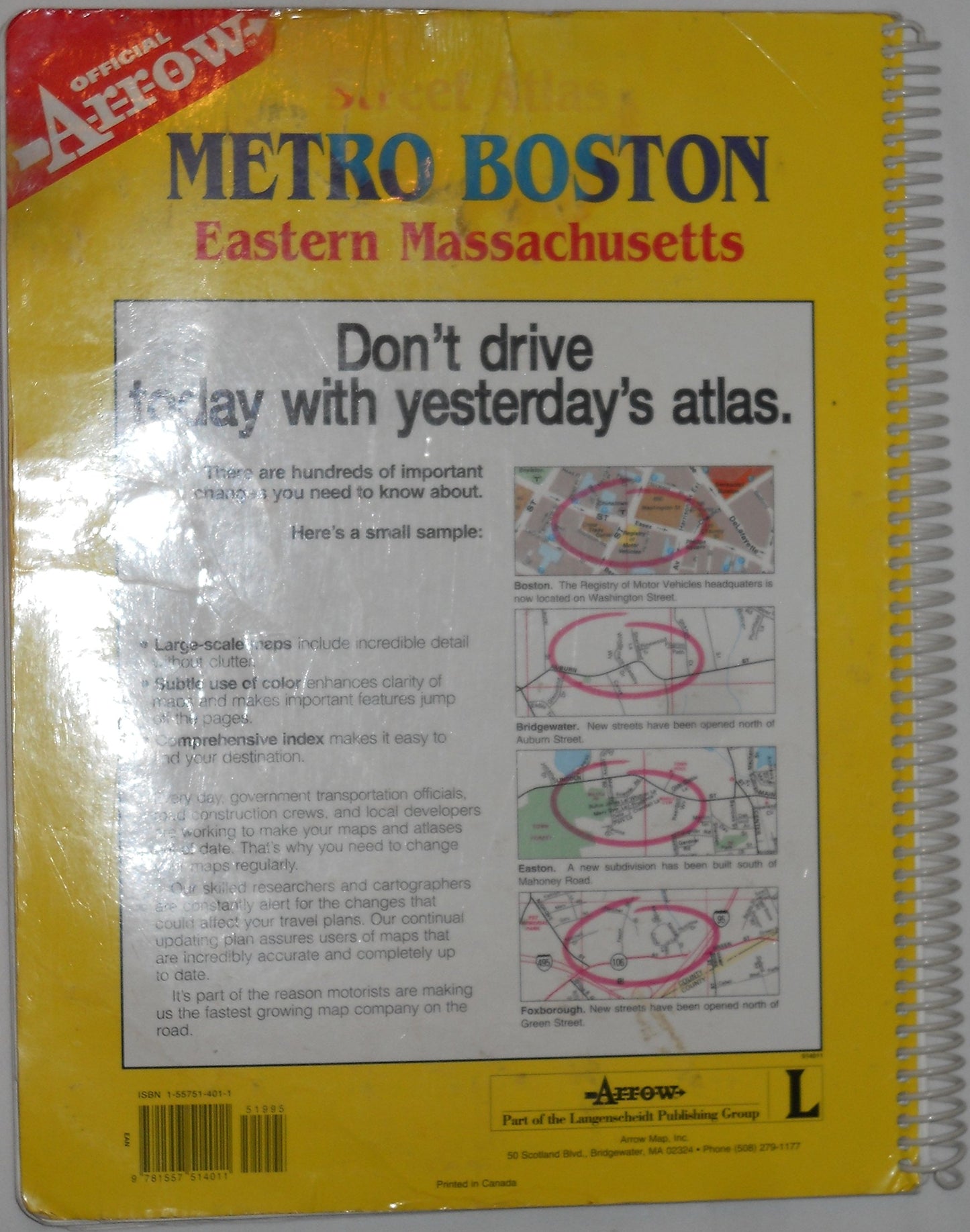 Metro Boston Eastern Massachusetts Street Atlas (Metro Bosto