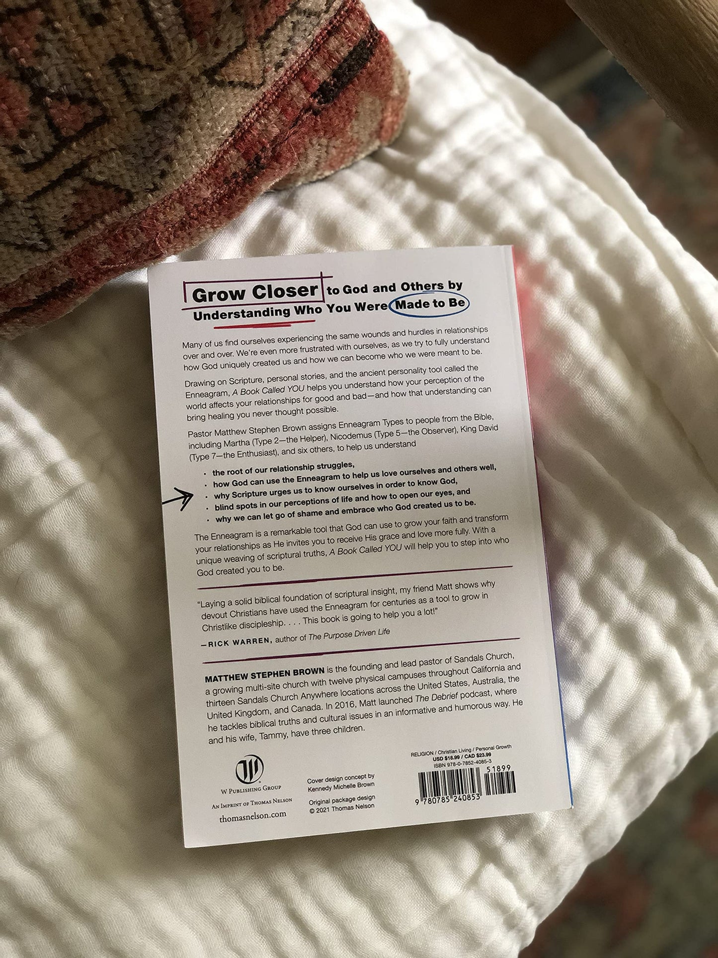 A Book Called YOU: Understanding the Enneagram from a Grace-Filled, Biblical Perspective