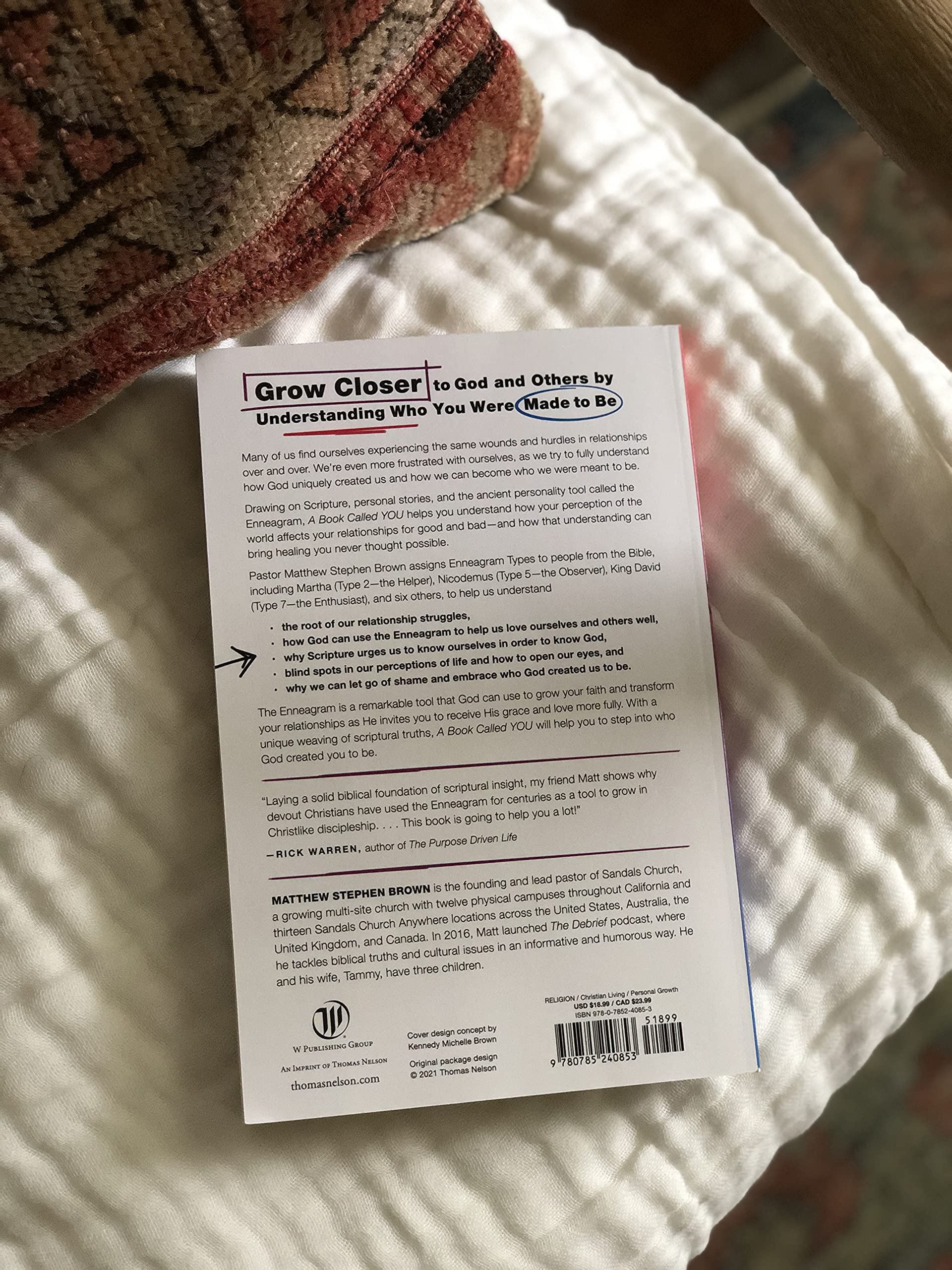 A Book Called YOU: Understanding the Enneagram from a Grace-Filled, Biblical Perspective