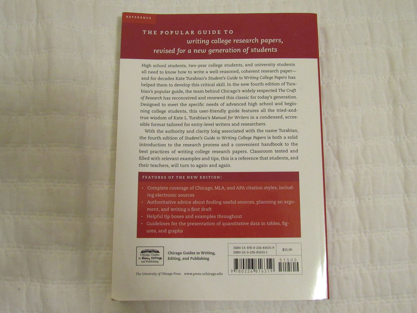Student's Guide to Writing College Papers: Fourth Edition (C