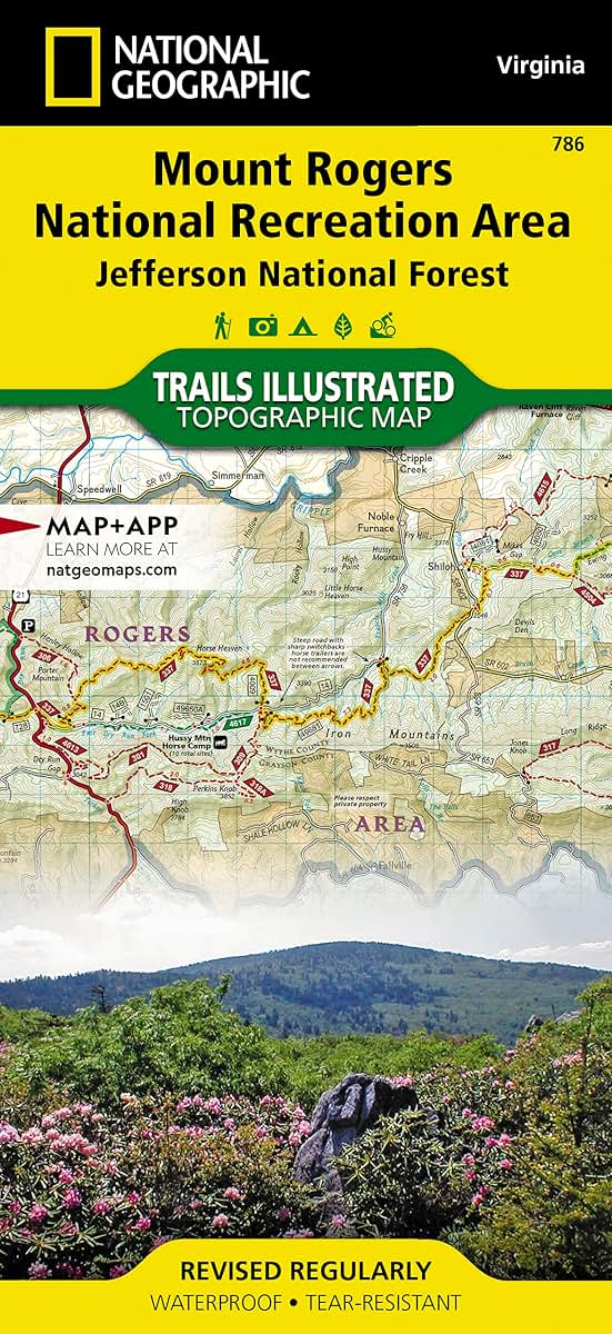 Mount Rogers National Recreation Area Map [Jefferson National Forest] (National Geographic Trails Illustrated Map, 786)