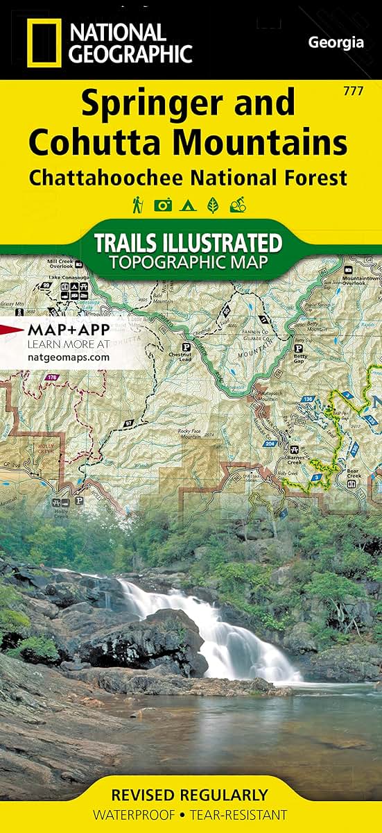 Springer and Cohutta Mountains Map [Chattahoochee National Forest] (National Geographic Trails Illustrated Map, 777)