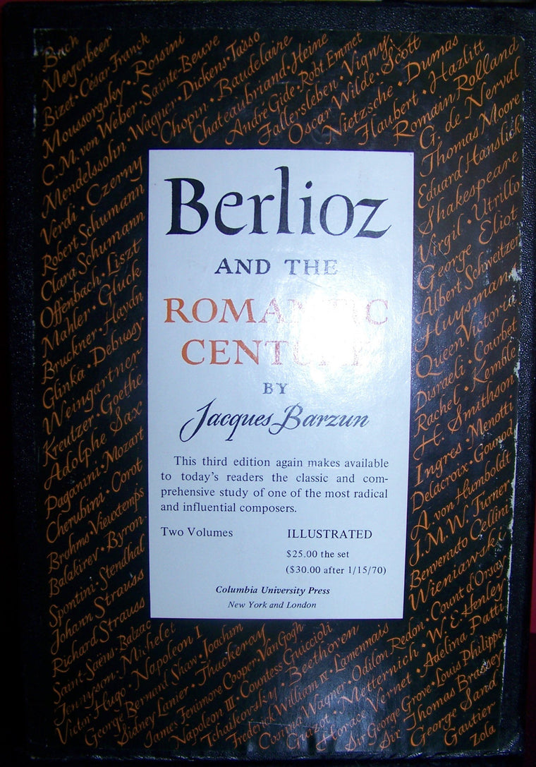 Berlioz and the romantic century — back cover