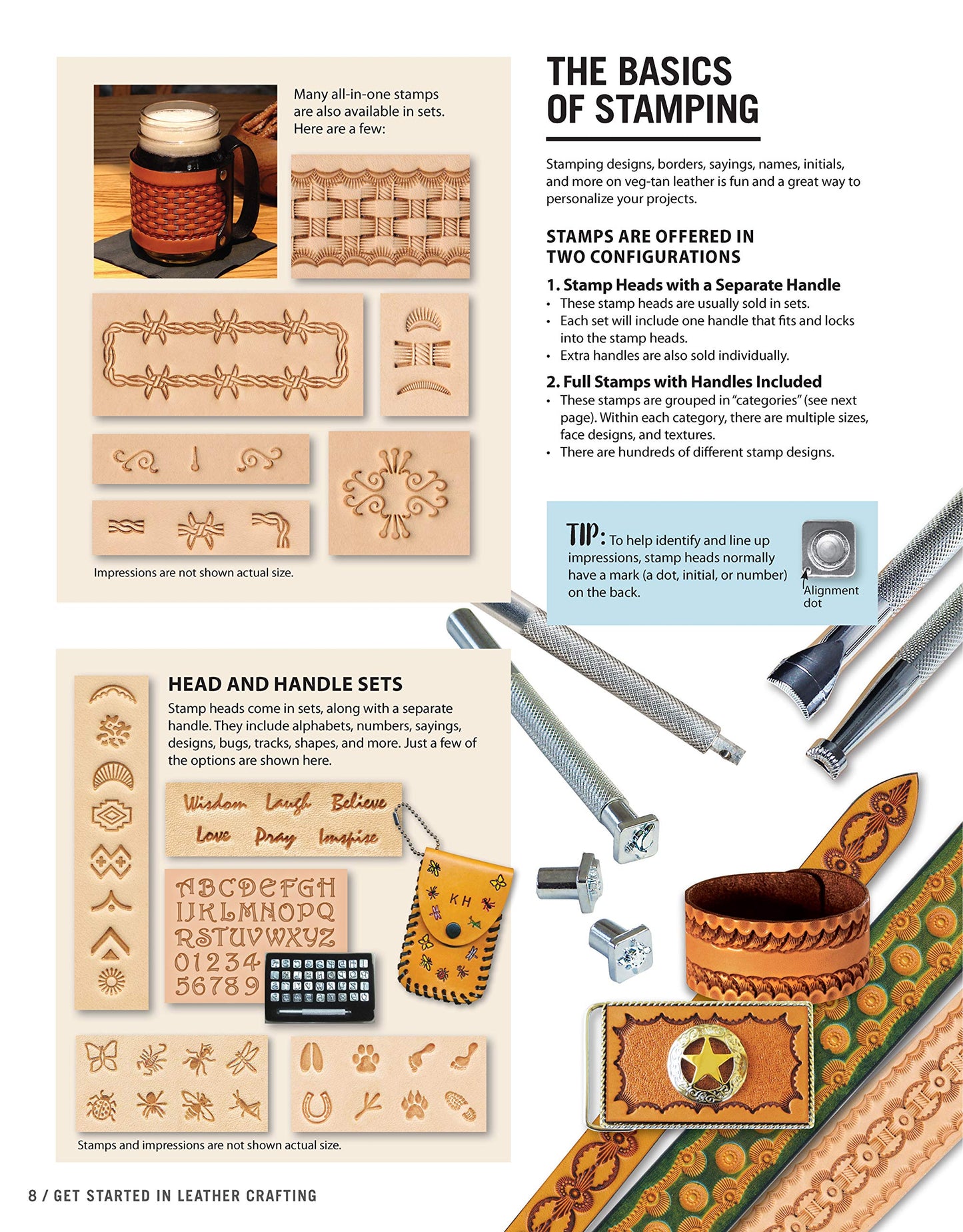 Get Started in Leather Crafting: Step-by-Step Techniques and Tips for Crafting Success (Design Originals) Beginner-Friendly Projects, Basics of Leather Preparation, Tools, Stamps, Embossing, and More