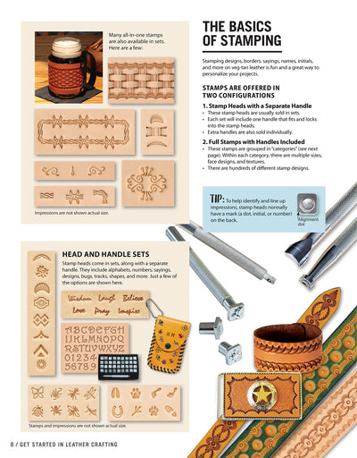 Get Started in Leather Crafting: Step-by-Step Techniques and Tips for Crafting Success (Design Originals) Beginner-Friendly Projects, Basics of Leather Preparation, Tools, Stamps, Embossing, and More