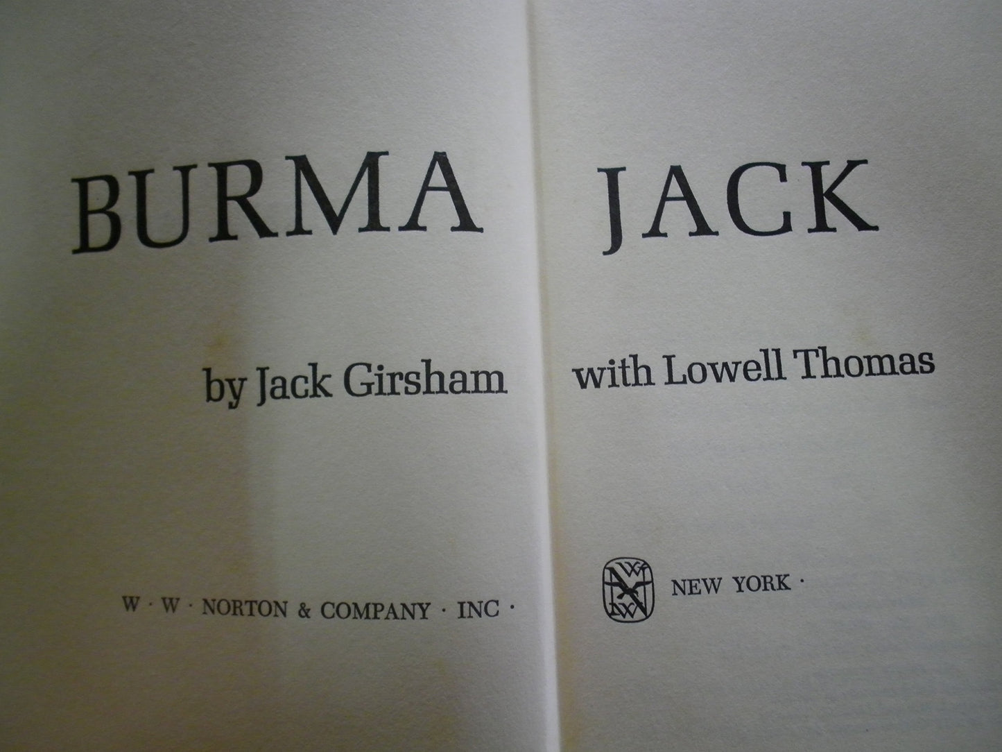 Burma Jack by Jack Girsham