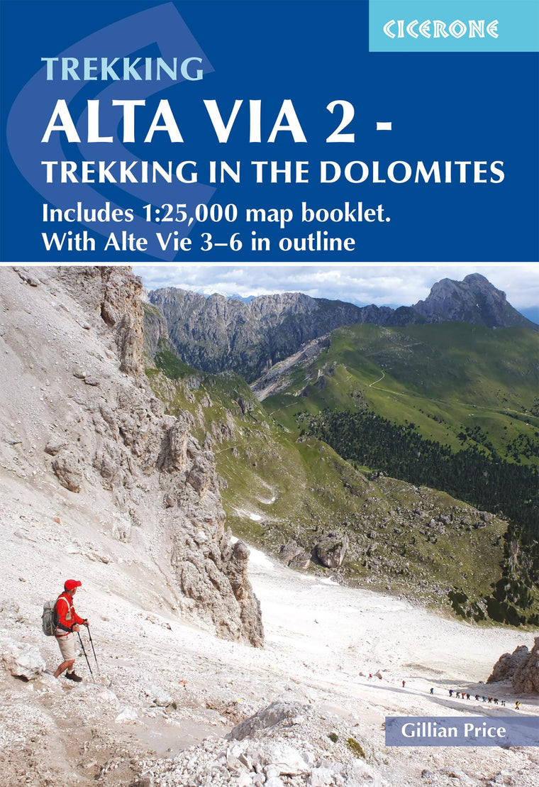 Alta Via 2 - Trekking in the Dolomites: Includes 1:25,000 map booklet. With Alta Via 3-6 in outline