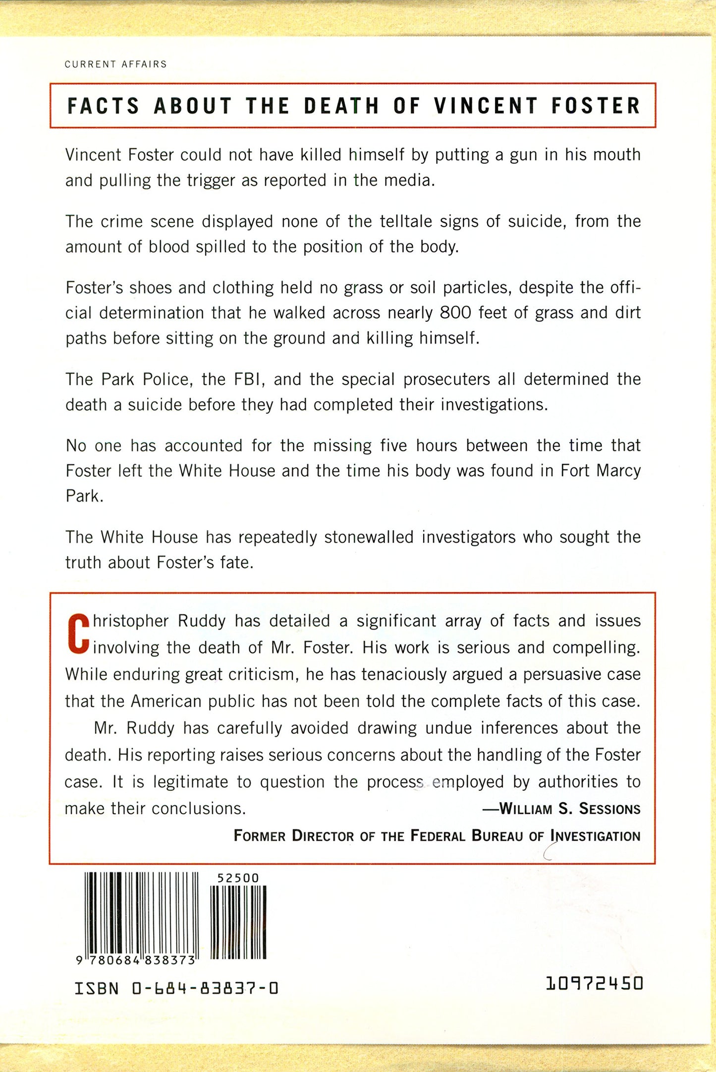 The Strange Death of Vincent Foster by Ruddy, Christopher
