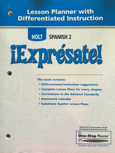 Holt Spanish 2: Expresate- Lesson Planner with Differentiated Instruction