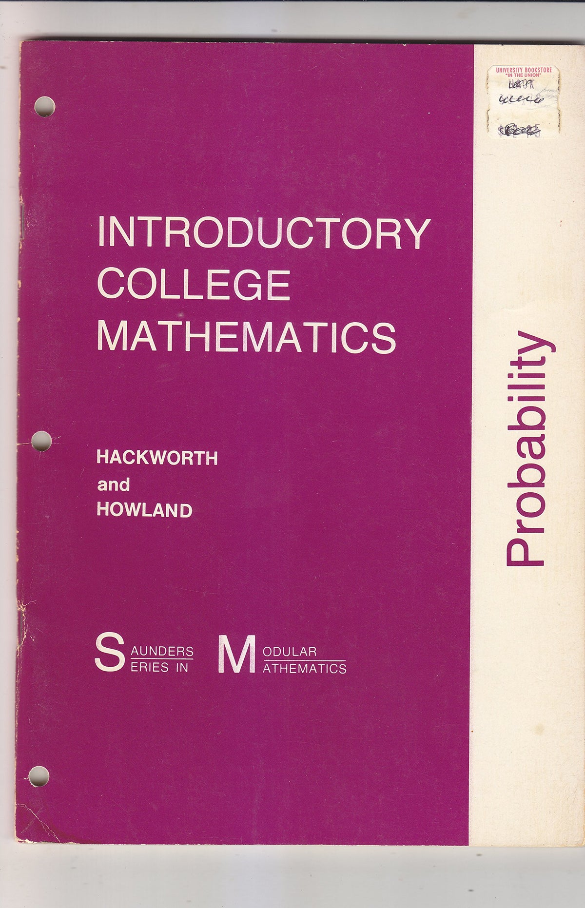 Introductory College Mathematics: Probability (Saunders Series in Modular Mathematics)