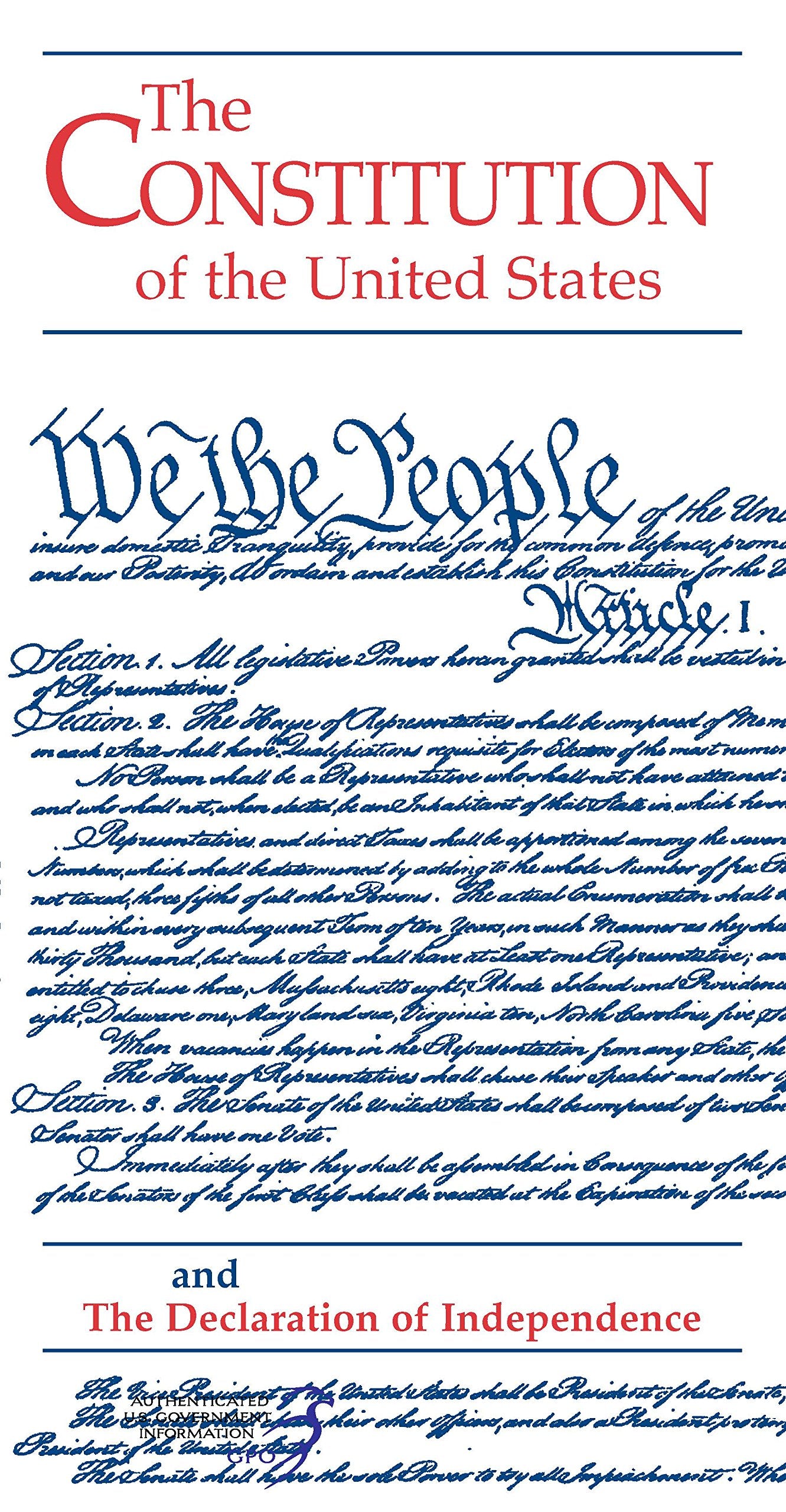Constitution of the United States and the Declaration of Independence (Pocket Edition)