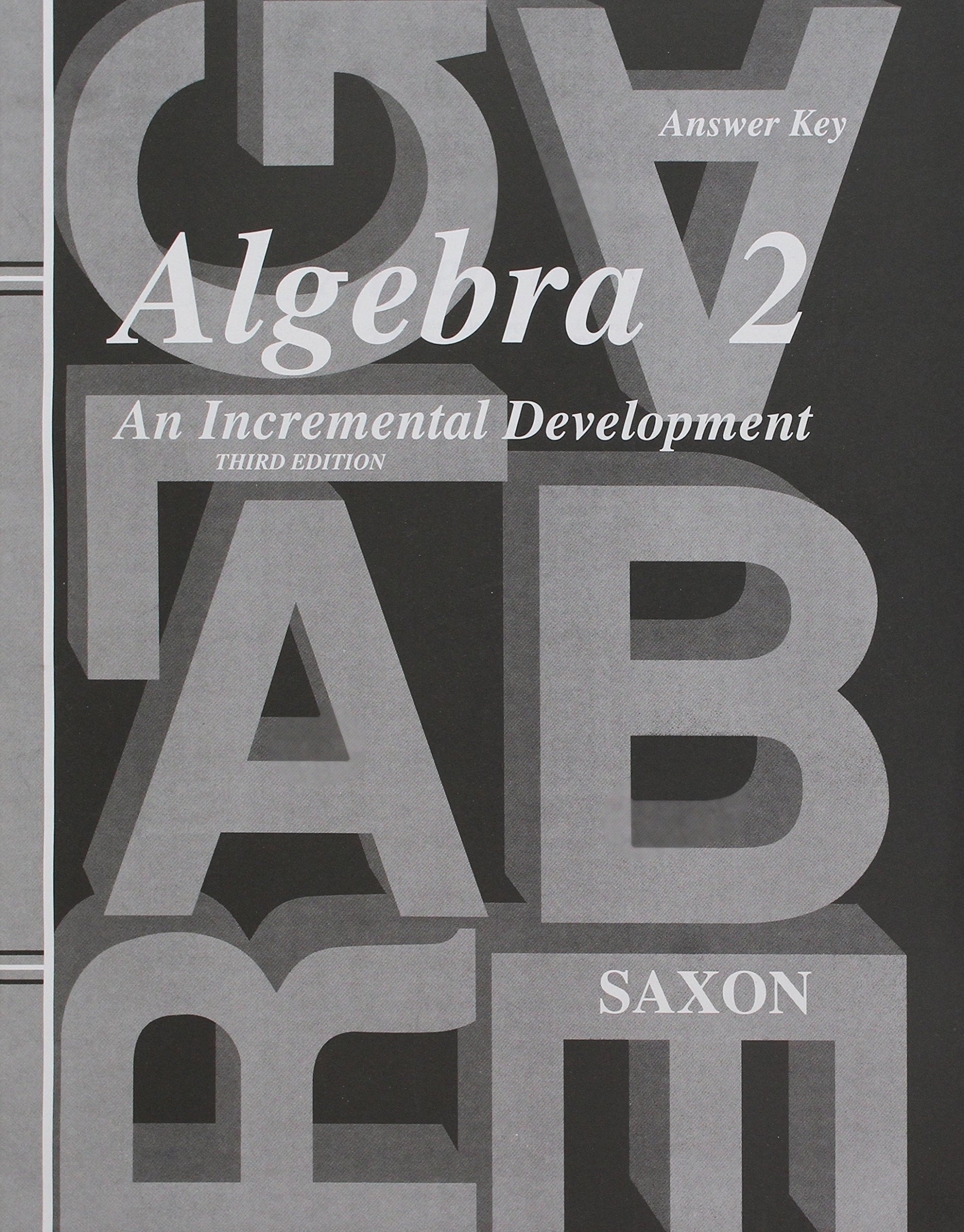 Saxon Algebra 2: Homeschool Packet