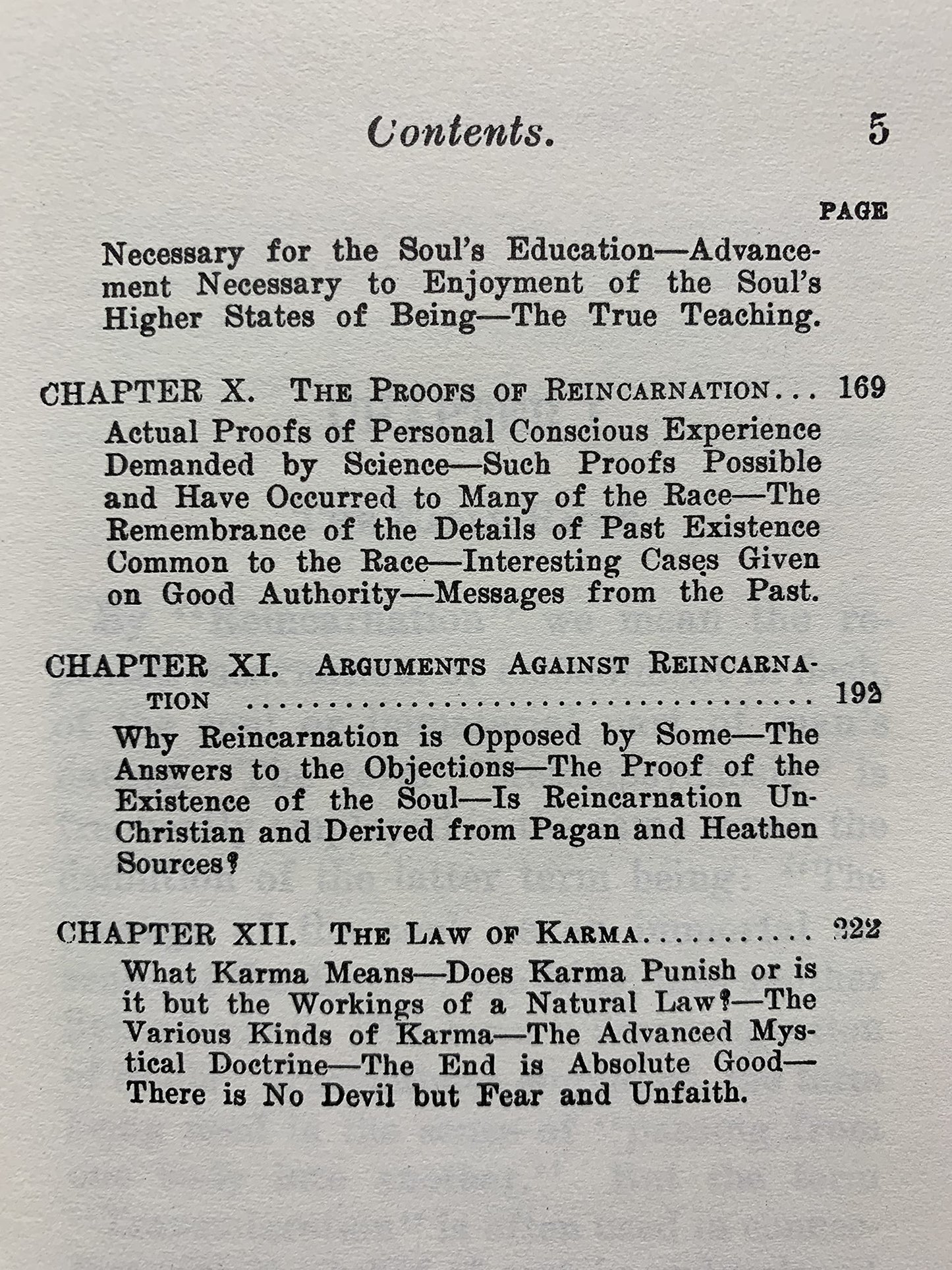 Reincarnation and the Law of Karma