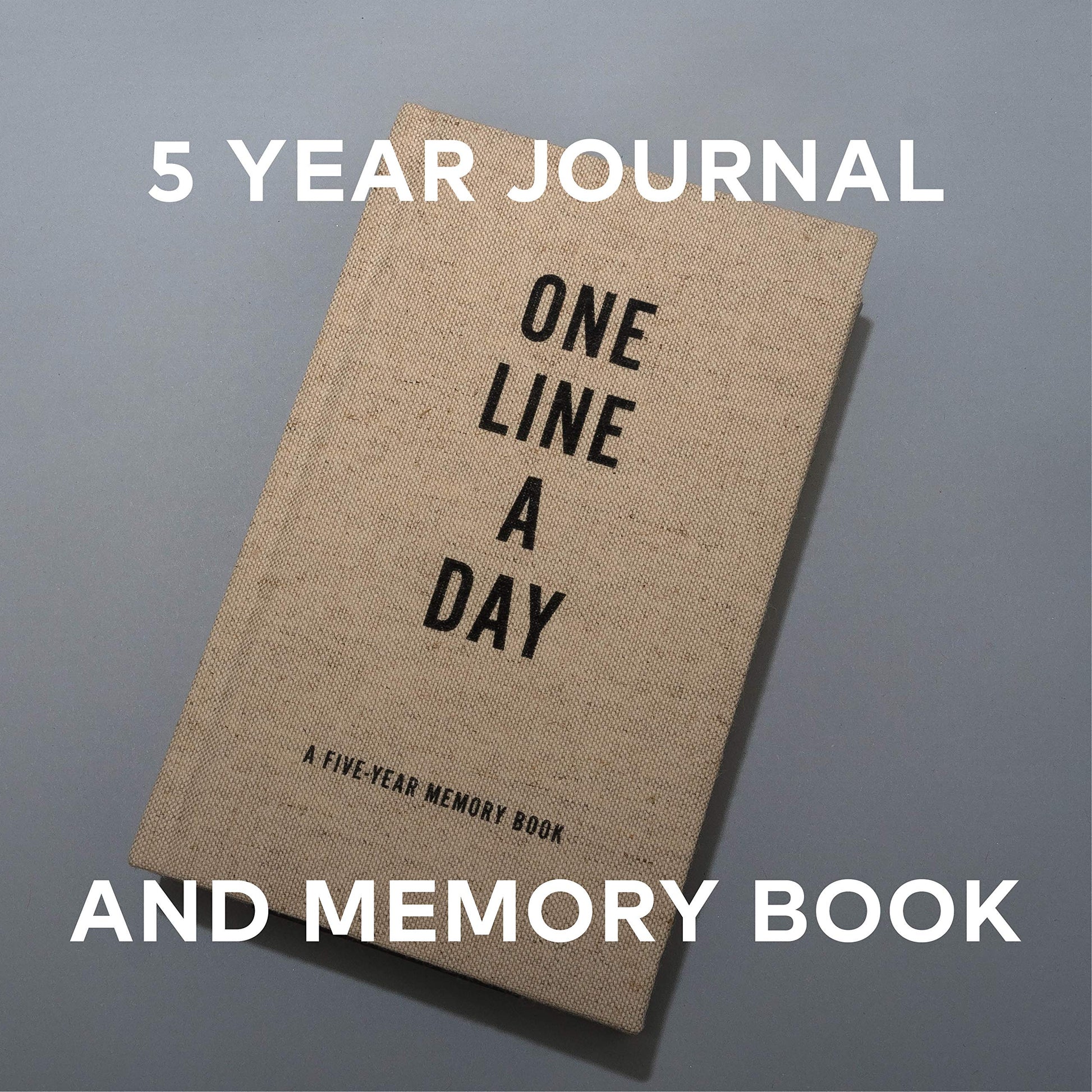 Canvas One Line a Day: A Five-Year Memory Book (Yearly Memory Journal and Diary, Natural Canvas Cover)