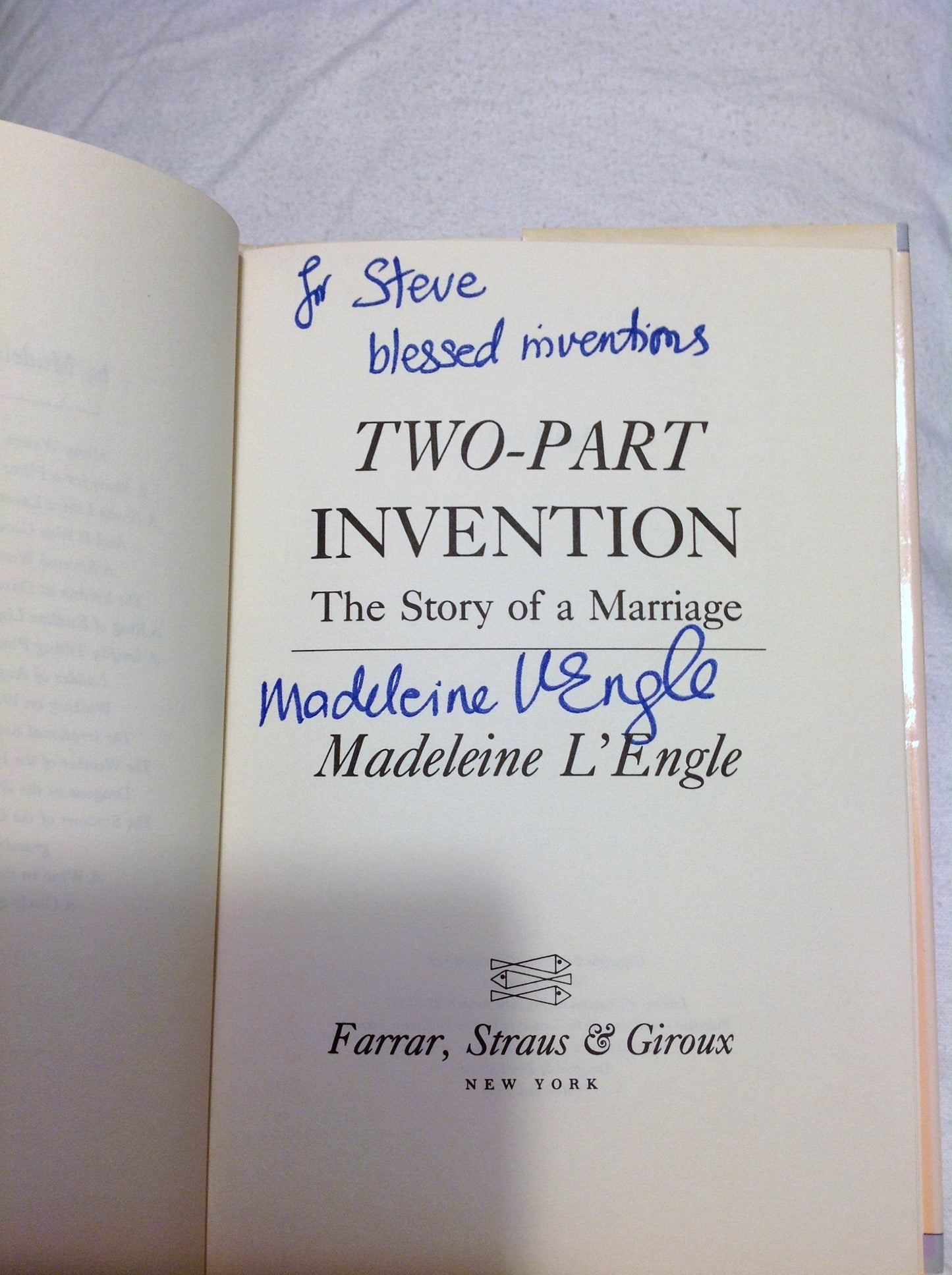 Two-Part Invention: The Story of a Marriage
