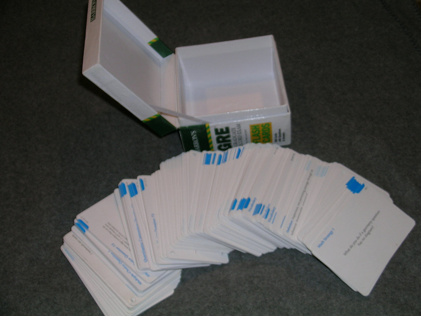 Barron's GRE Flash Cards: Graduate Record Exam