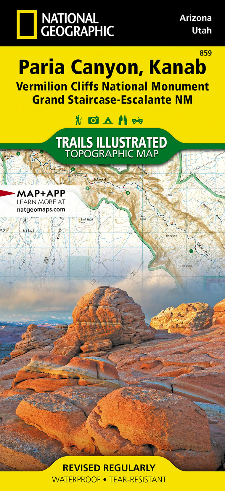 Paria Canyon, Kanab Map [Vermillion Cliffs National Monument, Grand Staircase-Escalante National Monument] (National Geographic Trails Illustrated Map, 859)