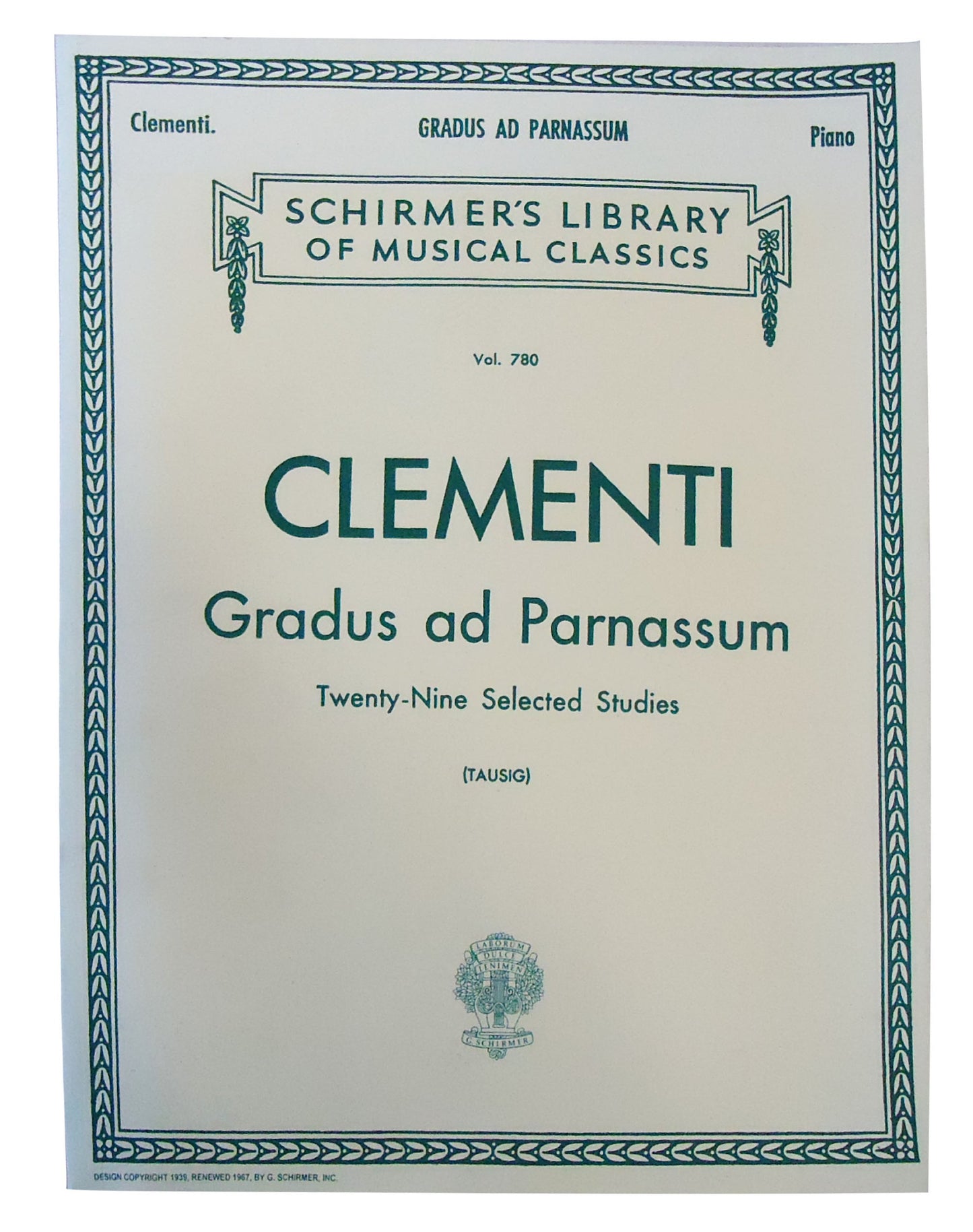 Muzio Clementi: Gradus Ad Parnassum (Schirmer's Library of Musical Classics)