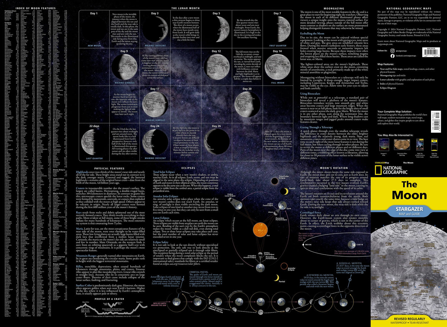 National Geographic Moon Map (Stargazer folded) (National Geographic Reference Map)