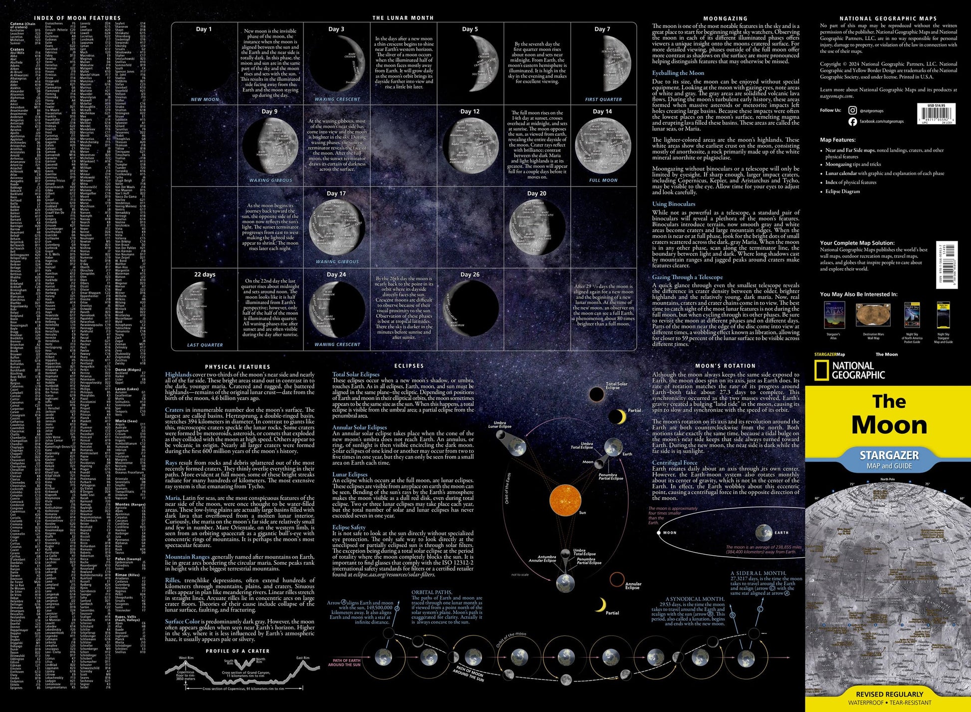 National Geographic Moon Map (Stargazer folded) (National Geographic Reference Map)