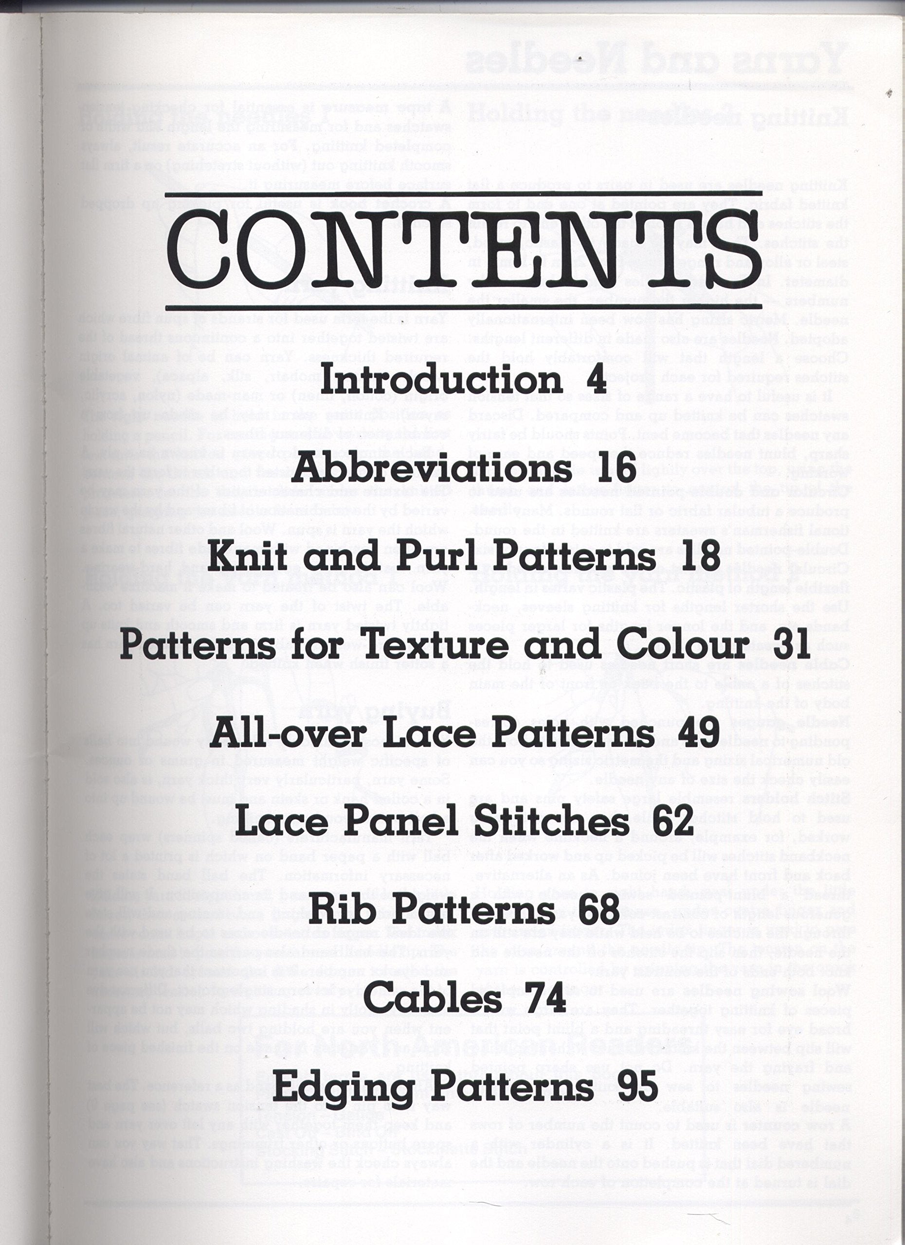 The Harmony Guide to Knitting Stitches