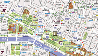 StreetSmart Paris Map by VanDam - City Center Street Map of Paris, France - Laminated folding pocket size city travel and Metro map with all attractions, sights and hotels (2026) English and French Edition)