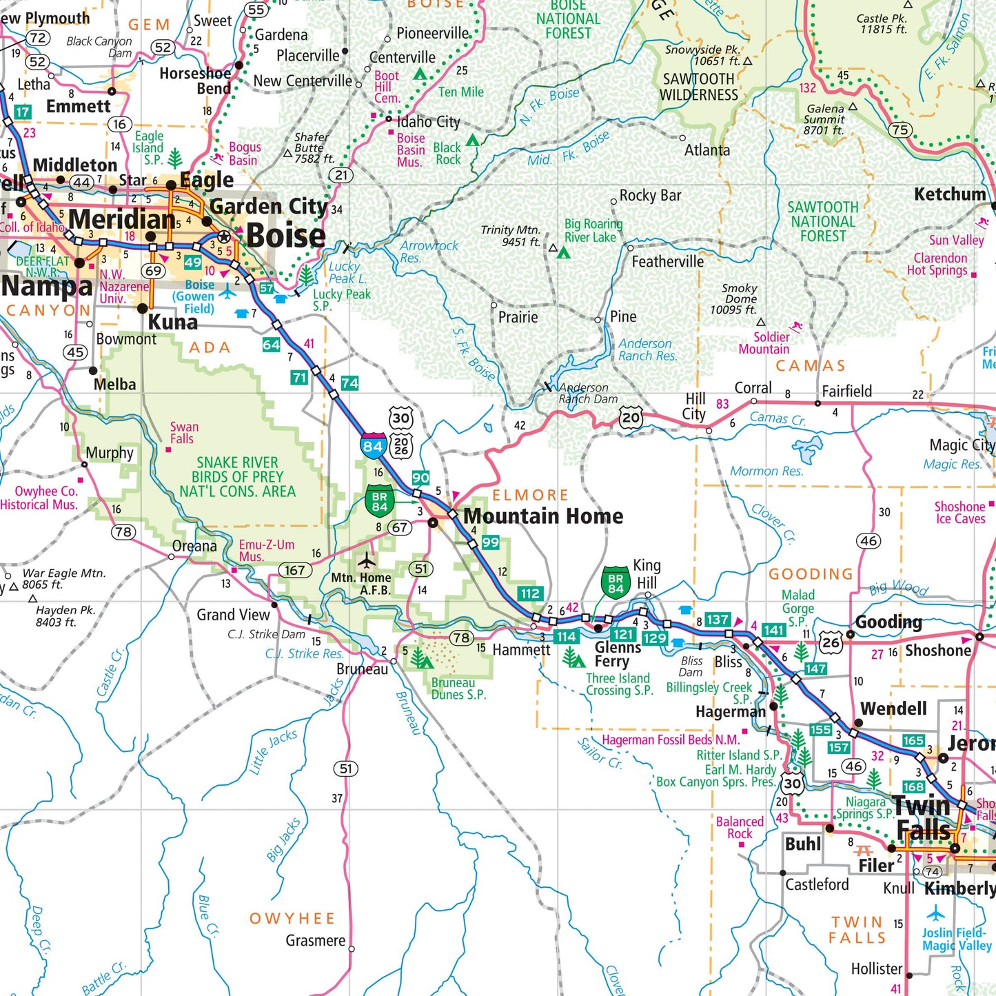 Rand McNally Easy to Read: Idaho State Map