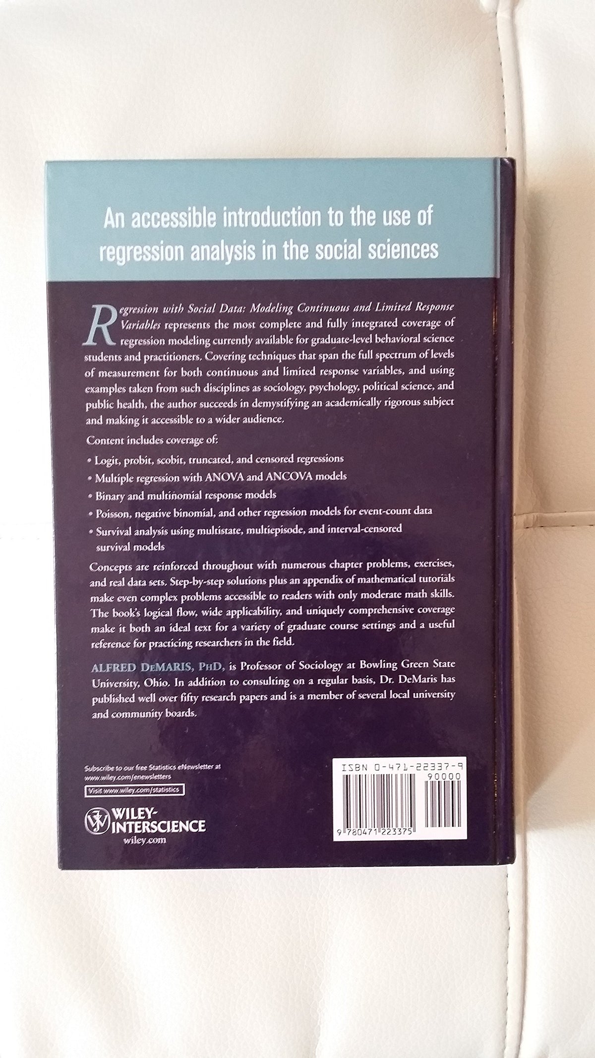 Regression With Social Data: Modeling Continuous and Limited Response Variables