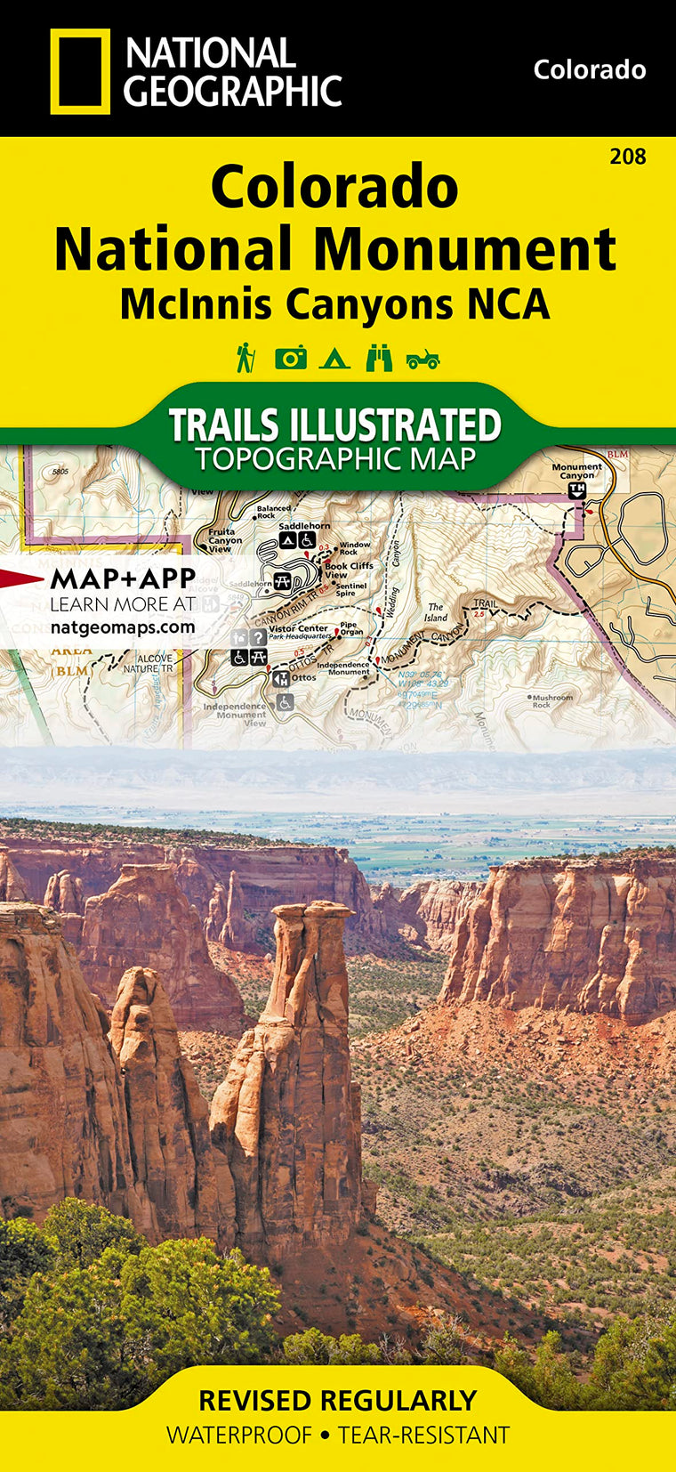Colorado National Monument Map [McInnis Canyons National Conservation Area] (National Geographic Trails Illustrated Map, 208)