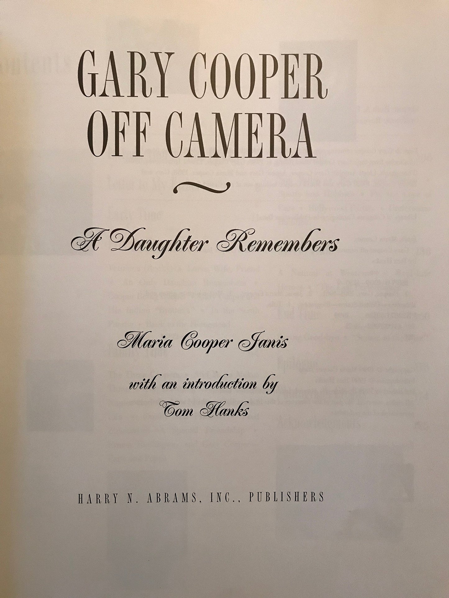 Gary Cooper Off Camera: A Daughter Remembers