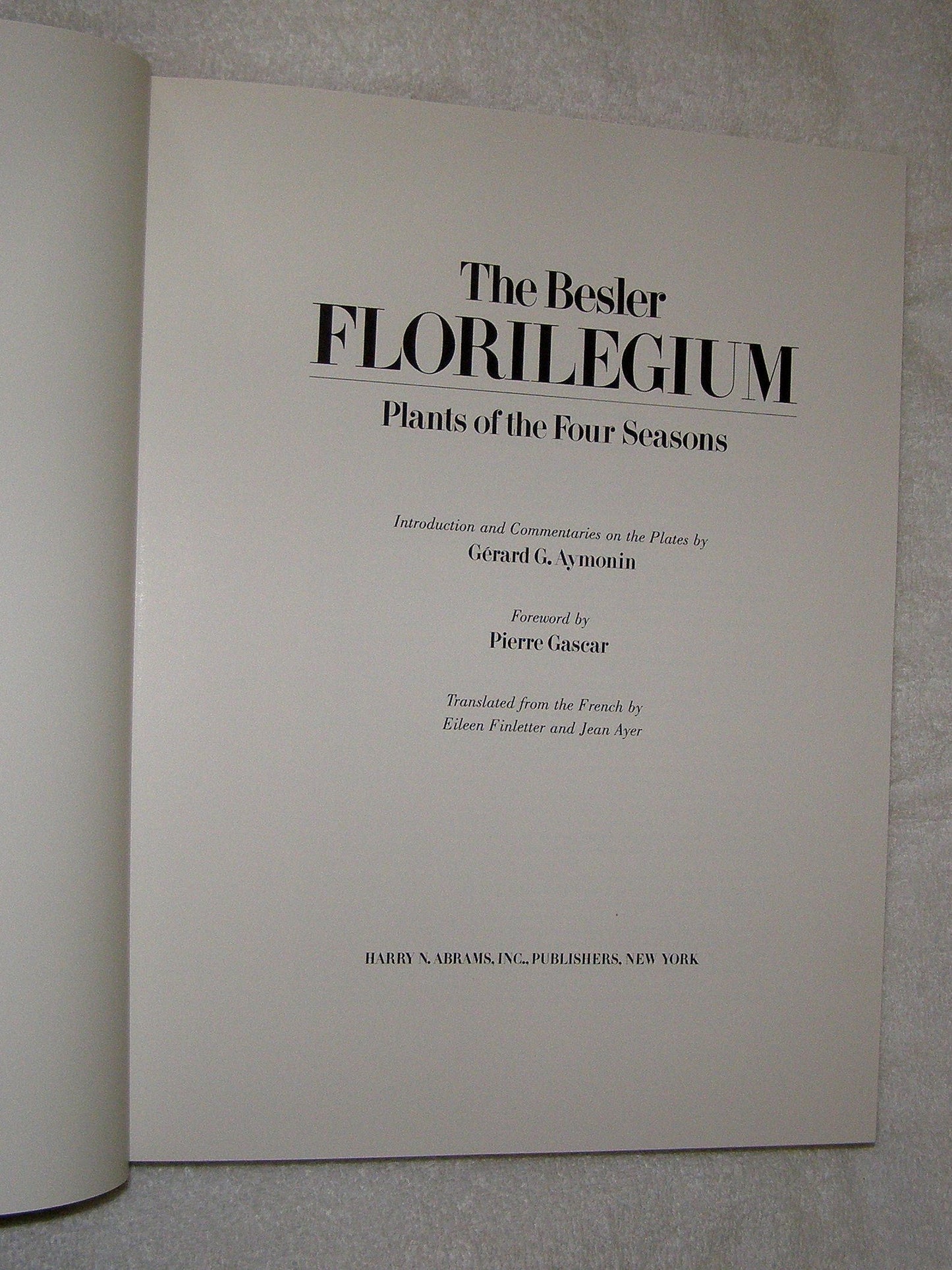 The Besler Florilegium: Plants of the Four Seasons