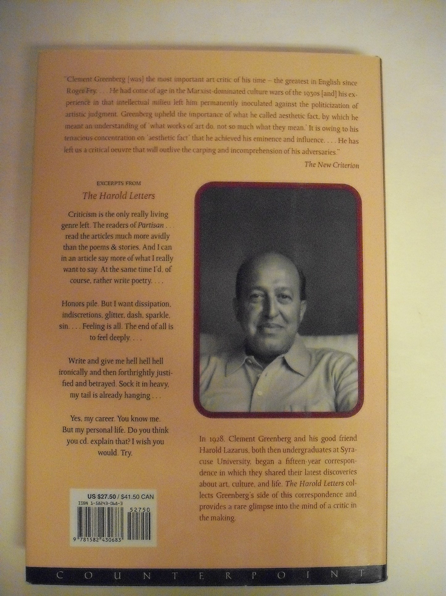 The Harold Letters 1928-1943: The Making of an American Intellectual