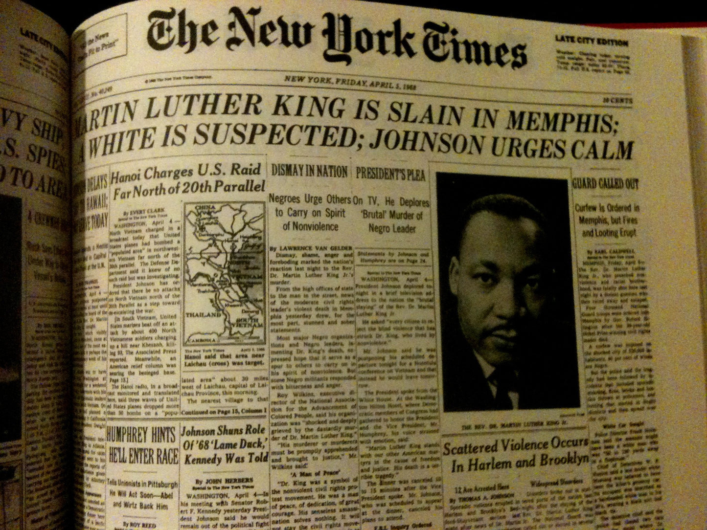 The New York Times Page One: Major Events 1900-1997 As Prese