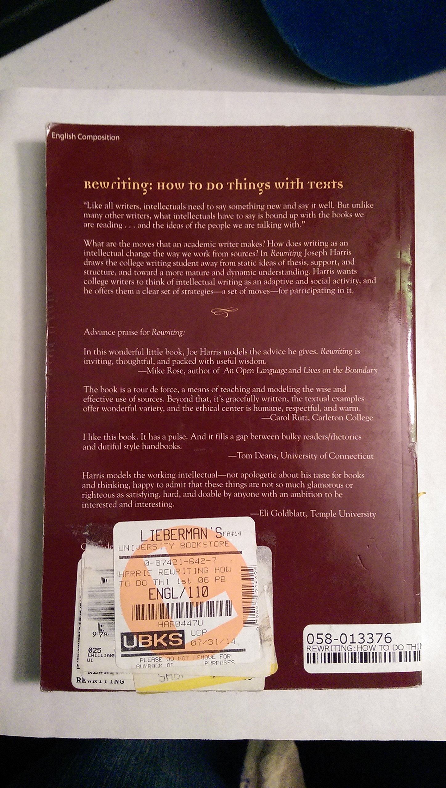 Rewriting: How To Do Things With Texts