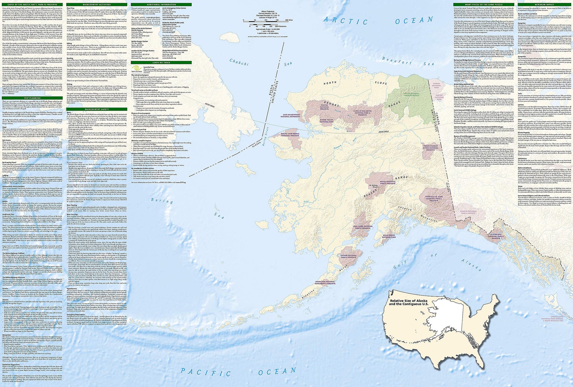 Gates of the Arctic National Park and Preserve Map (National Geographic Trails Illustrated Map, 257)