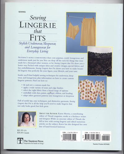 Sewing Lingerie That Fits: Stylish Underwear, Sleepwear and Loungewear for Everyday Living